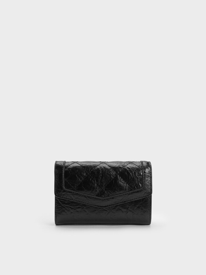 Mirabelli Quilted Mini Crossbody - Black Floral Print