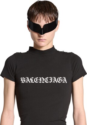 BALENCIAGA GOTHIC TYPE SHRUNK Tシャツ Balenciaga Gothic Type Shrunk T-Shirt - ShopStyle