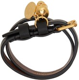 Thumbnail for your product : Alexander McQueen Black Double Wrap Skull Bracelet
