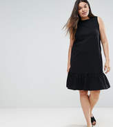 Thumbnail for your product : ASOS Curve Dropped Hem Sleeveless Mini Smock Dress
