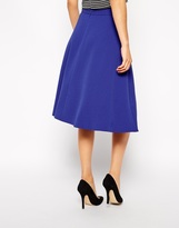 Thumbnail for your product : ASOS Midi Circle Skirt in Woven Crepe