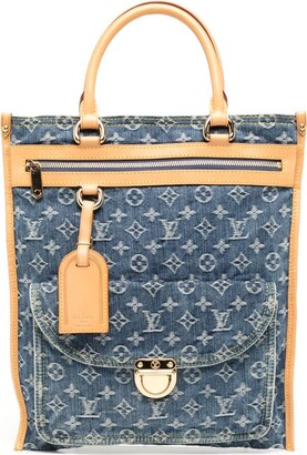 Louis Vuitton 1990-2000s Pre-owned Flat Shopper Denim Tote Bag
