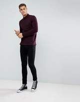 Thumbnail for your product : Tom Tailor Polo With Long Sleeves In Burgundy
