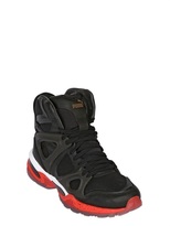 Thumbnail for your product : McQ Leather & Mesh Basketball Sneakers
