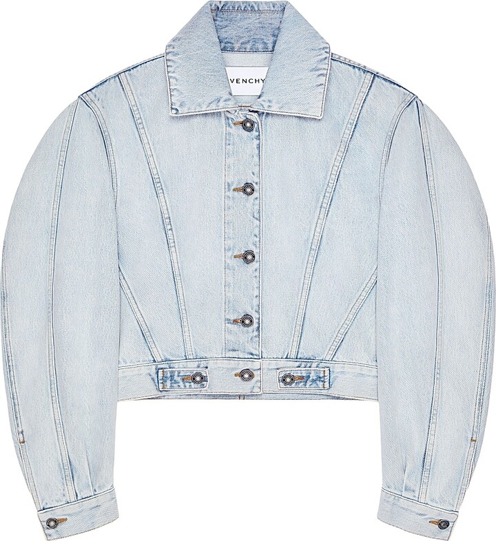 Givenchy Women's Back-to-Front Cocoon Jacket in Light Blue Denim - Light Blue - Size 2