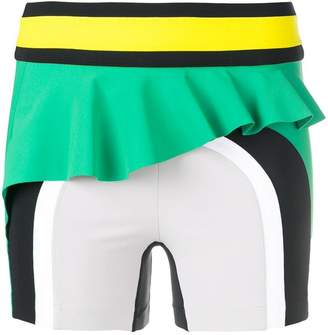 NO KA 'OI No Ka' Oi frill trim colourblock shorts