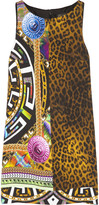 Thumbnail for your product : Versace Printed crepe mini shift dress