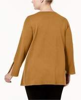 Thumbnail for your product : Alfani Plus Size Studded Split-Cuff Sweater, Created for Macy's