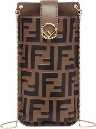 FENDI Shoulder Bag Pouch Mobile Phone Case Gold Made in Italy