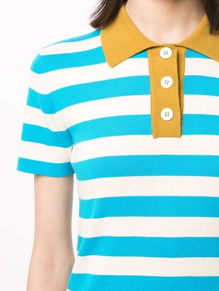 Sunnei Striped Polo Shirt