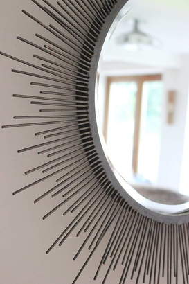 The Forest & Co Sunburst Mirror In Aged Metal Or Gold