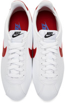 Thumbnail for your product : Nike White and Red Classic Cortez Sneakers