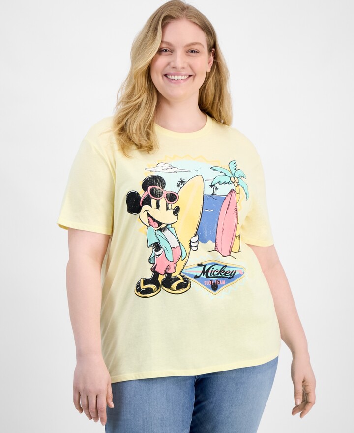 Disney Trendy Plus Size Mickey Surf Club Graphic T-Shirt
