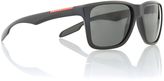 Thumbnail for your product : Prada Linea Rossa Mens Shiny Black Square Sunglasses