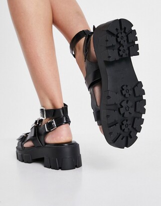 Raid Prestone chunky heeled sandals in black