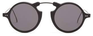 Illesteva Roma II round-frame matte-acetate sunglasses