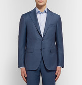 Thumbnail for your product : Canali Blue Slim-Fit Water-Resistant Birdseye Wool Suit Jacket
