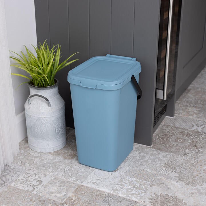 Dunelm Stackable 18L Plastic Bin Blue ShopStyle Kitchen Storage