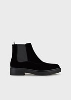Thumbnail for your product : Giorgio Armani Velvet Beatle Boots