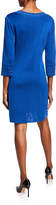 Thumbnail for your product : Misook Plus Size V-Neck 3/4-Sleeve Knee-Length Dress