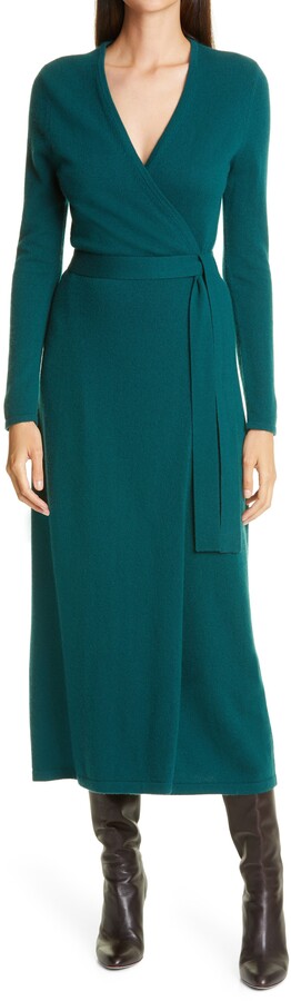 Diane von Furstenberg Astrid Long Sleeve Wool \u0026 Cashmere Wrap Dress -  ShopStyle