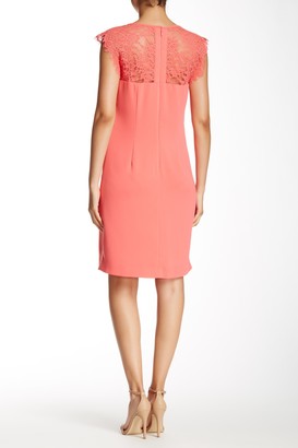 Laundry by Shelli Segal Crepe & Lace Cocktail Dress