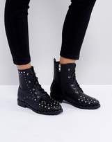 Thumbnail for your product : boohoo Stud Detail Worker Boot