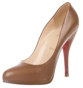 Christian Louboutin Leather Round-Toe Pumps