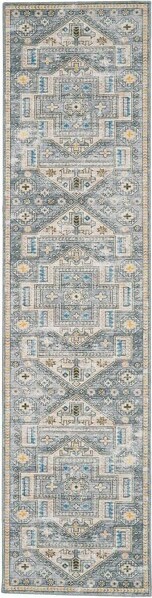 HomeStockWashableParsonGrey/Beige2x8TraditionalMachineWovenwithPrintedDesigns