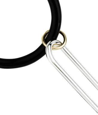 Diane von Furstenberg Multi-Ring Leather Keychain