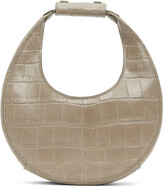 Thumbnail for your product : STAUD Grey Croc Mini Moon Bag