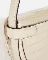 Thumbnail for your product : STAUD Amal Feather-Trimmed Leather Bag