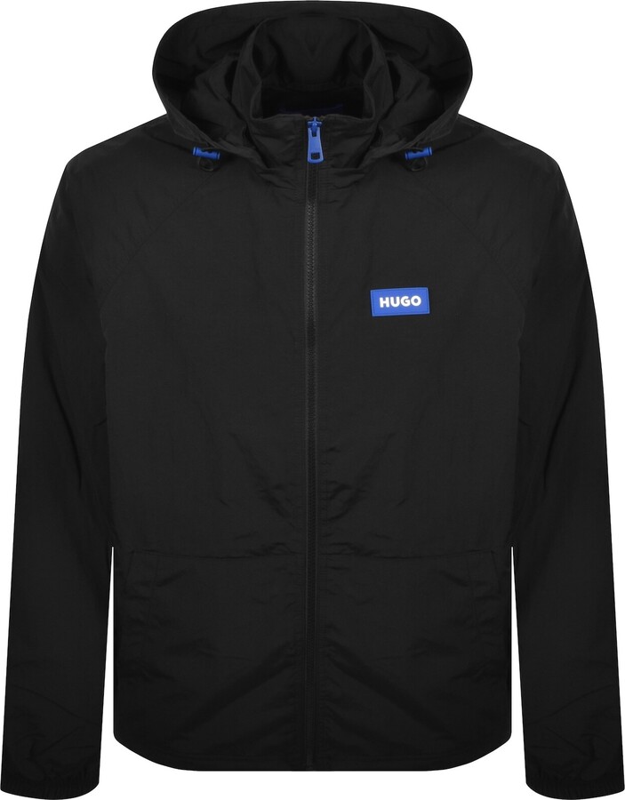 Hugo Blue Windbreaker Jacket Black