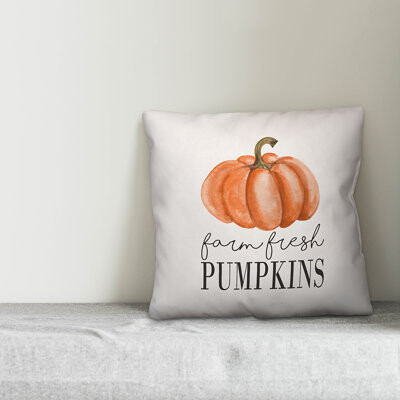 Farm Fresh Pumpkins Throw Pillow
