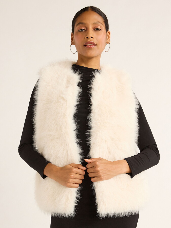 Scoop Women’s Faux Fur Vest, Sizes XS-XXL