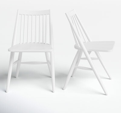 AllModern Kloss Solid Wood Slat Back Side Chair