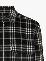 Thumbnail for your product : AllSaints Holdt Check Zip Front Shirt, Black