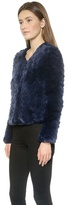 Thumbnail for your product : Alice + Olivia Marlene Zigzag Fur Coat