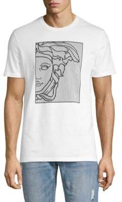 Versace Abstract Portrait Graphic Tee
