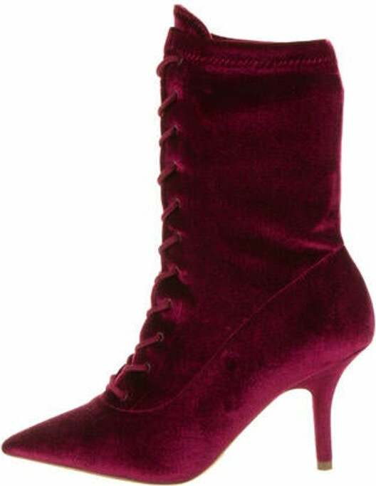 Ladies Red Tag Lace Up Ankle Boots 