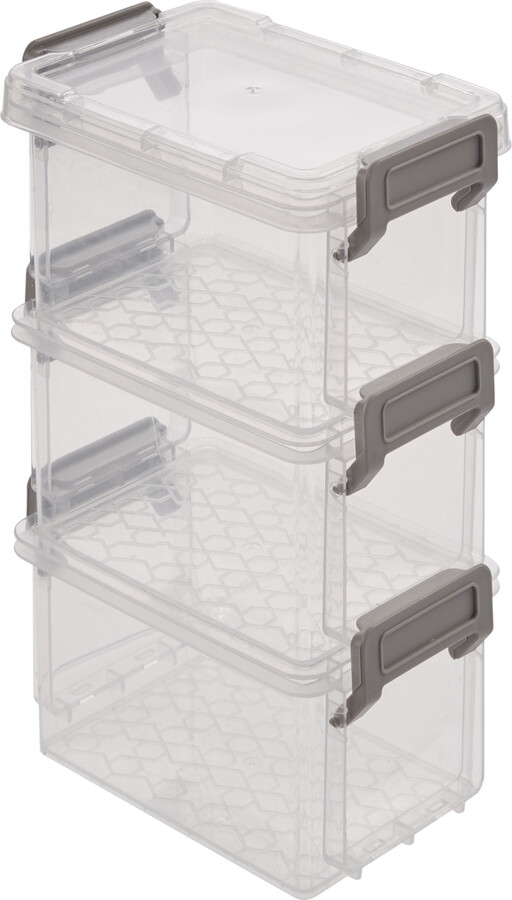 Simplify 4-Pack 12oz Stackable Storage Box Set with Lid