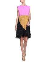 Thumbnail for your product : Tim Ryan Pink Gold Lurex Fringe Dress