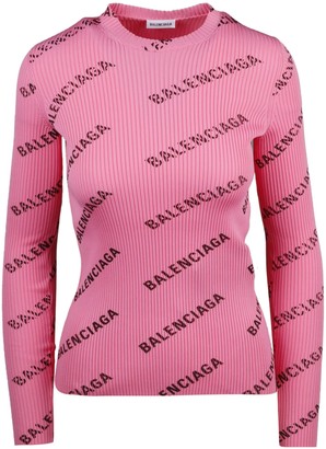 balenciaga hot pink turtleneck