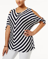 Thumbnail for your product : Belldini Size Chevron Cold-Shoulder Top
