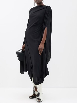 Acne Studios Deba Asymmetric Draped-jersey Midi Dress