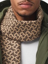Thumbnail for your product : Burberry Monogram-Pattern Fringed Scarf