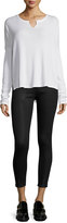 Thumbnail for your product : Rag & Bone Ryder Moto Coated Jeans, Black