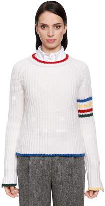 Thom Browne Intarsia Stripes Wool Sweater
