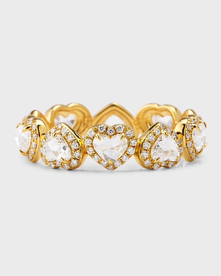 10K Yellow Gold Heart-Cut Amethyst & Diamond Accent Ring Size 6.75 - Ruby  Lane