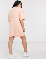 Thumbnail for your product : Collusion Plus Exclusive t-shirt dress in peach